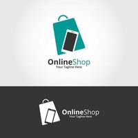 plantilla de diseños de logotipo de tienda en línea. gráfico vectorial de ilustración. perfecto para comercio electrónico, venta, elemento web de tienda, emblema de la empresa. vector