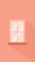 simple pink window background with bright sunlight suitable for cellphone wallpaper and other design templates vector