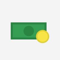 banknote and coin icon vector illustration