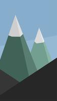 steep mountains poster template with ice on it vector