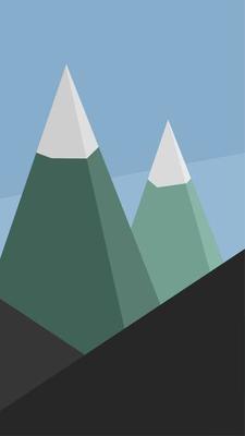 steep mountains poster template with ice on it