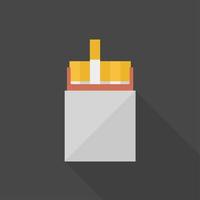 paquete de cigarrillos ilustración de icono de vector plano