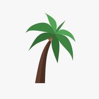 flat vector illustration of coconut tree elements for summer and beach atmosphere