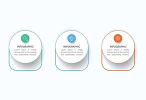 plantilla de etiqueta infográfica vectorial con iconos. opciones o pasos. infografías para el concepto de negocio. se puede utilizar para gráficos de información, diagramas de flujo, presentaciones, sitios web, pancartas, materiales impresos. vector