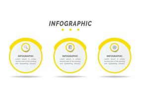 plantilla de diseño vectorial de visualización de datos de elementos infográficos. se puede usar para pasos, opciones, procesos comerciales, flujo de trabajo, diagrama, concepto de diagrama de flujo, línea de tiempo, íconos de marketing, gráficos de información. vector