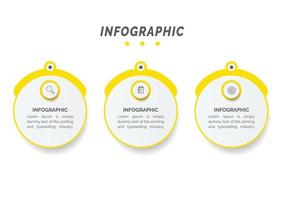 plantilla de diseño vectorial de visualización de datos de elementos infográficos. se puede usar para pasos, opciones, procesos comerciales, flujo de trabajo, diagrama, concepto de diagrama de flujo, línea de tiempo, íconos de marketing, gráficos de información. vector