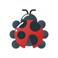 ladybug flat gradient style icon. vector illustration for graphic design, website, app