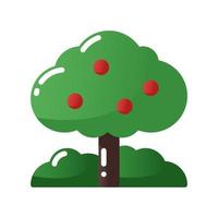 icono de estilo de gradiente plano de árbol. ilustración vectorial para diseño gráfico, sitio web, aplicación vector