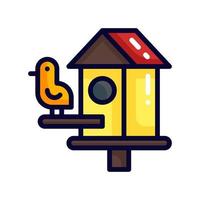 birdhouse filled line style icon. vector illustration for graphic design, website, app