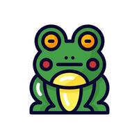 frog filled line style icon. vector illustration for graphic design, website, app