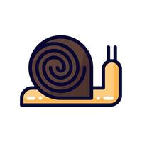 icono de estilo de línea llena de caracol. ilustración vectorial para diseño gráfico, sitio web, aplicación vector