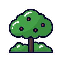 icono de estilo de línea llena de árbol. ilustración vectorial para diseño gráfico, sitio web, aplicación vector