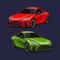car vector illustration. fit for automotive or car repair themes. flat color hand-drawn style