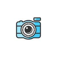 camera vector illustration. good for camera icon,  photography, or videography industry. simple flat with blue color style