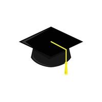 abstract graduation hat vector illustration, perfect for education, flat color style