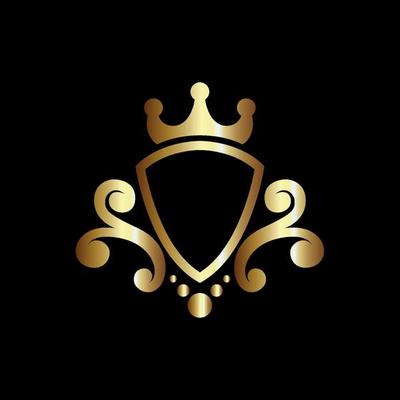 luxury royal shield vector, good for coat of arms and knight emblems or heraldic shield crest
