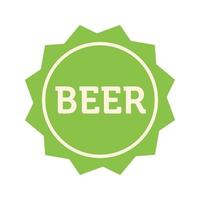 Beer Sign Flat Multicolor Icon vector