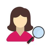 Find Female Profile Flat Multicolor Icon vector