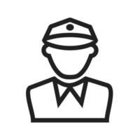 Police Man Line Icon vector