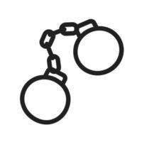 Handcuffs Line Icon vector