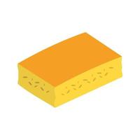 Cornbread Flat Multicolor Icon vector