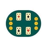 Cards Table Flat Multicolor Icon vector