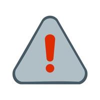 Warning Sign Flat Multicolor Icon vector