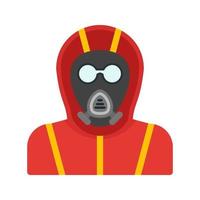 Gas Mask Flat Multicolor Icon vector