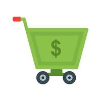 Cart Flat Multicolor Icon vector