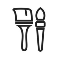 Paint Brushes Line Icon vector