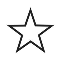 icono de línea estrella i vector