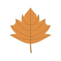 Autumn Leaf Flat Multicolor Icon vector