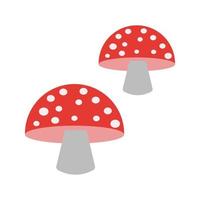 Mushrooms Flat Multicolor Icon vector