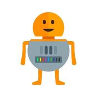 Robot Flat Multicolor Icon vector