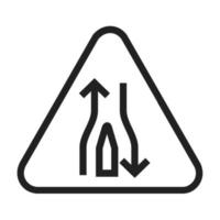 Single lane ahead Line Icon vector