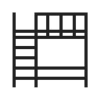 Bunk bed Line Icon vector