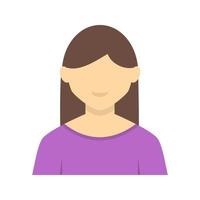 Female User Flat Multicolor Icon vector