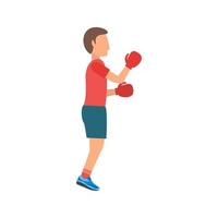 Boxing Flat Multicolor Icon vector