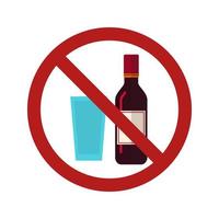 No Drinks Flat Multicolor Icon vector