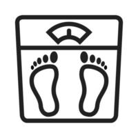 Weighing Machine Line Icon vector