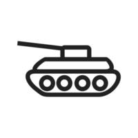 Tank II Line Icon vector