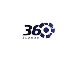 Diseño de vector de logotipo 360, diseño de logotipo vectorial de 360 grados
