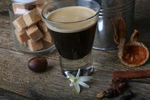 Espresso on wood photo