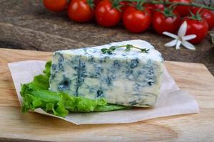 Blue cheese on board photo