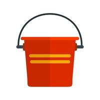 Water Bucket Flat Multicolor Icon vector