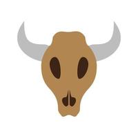 Bull Horns Flat Multicolor Icon vector