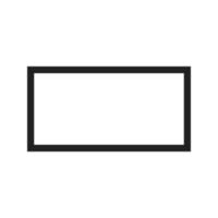 Rectangle Line Icon vector