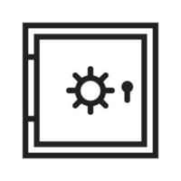 Locker Line Icon vector