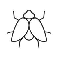 icono de línea de mosca vector