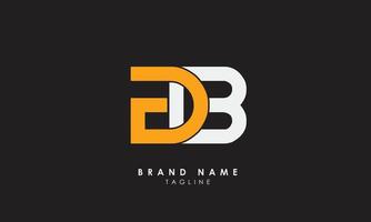 Alphabet letters Initials Monogram logo DB, BD, D and B